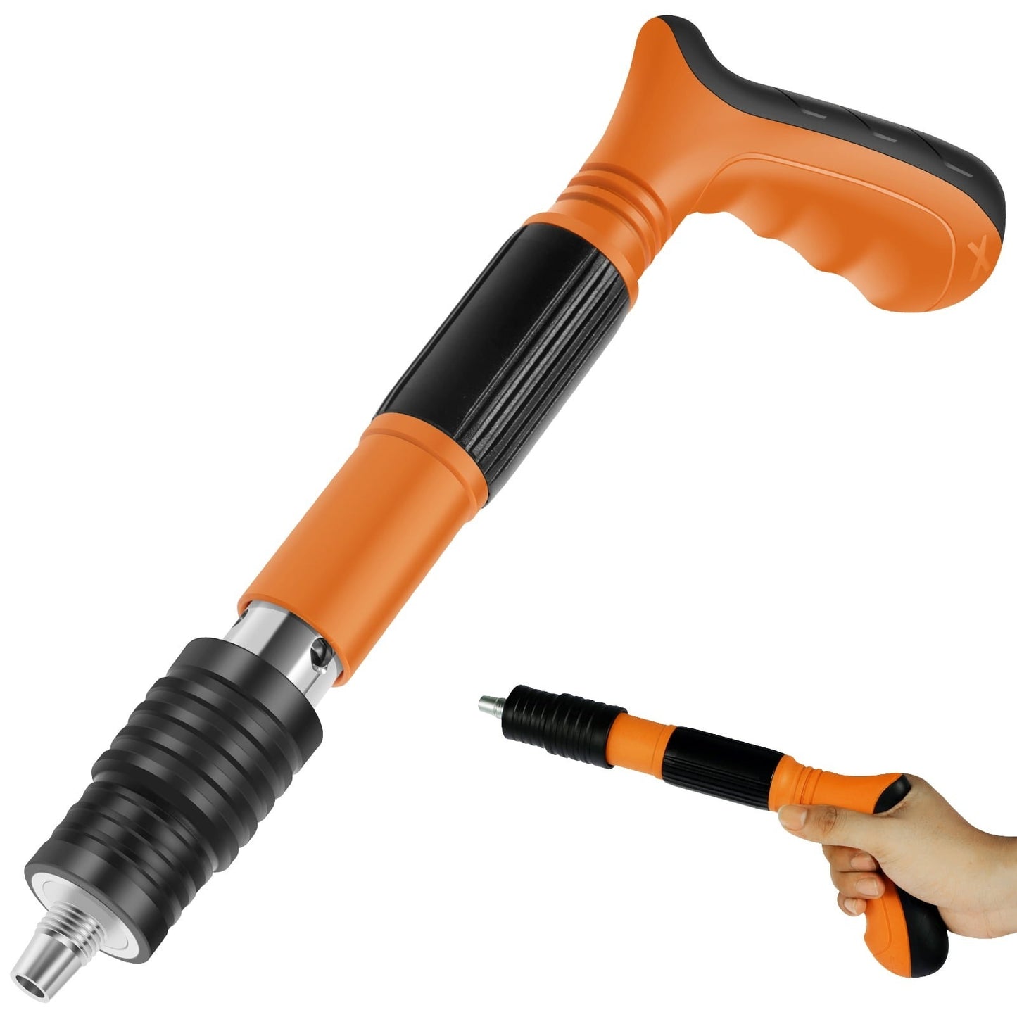 Portable concrete and steel,concrete, wood nail gun/hammer